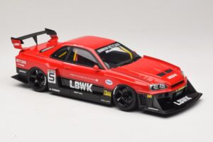 Nissan Skyline ER34 LB Super Silhouette Active Red GT Spirit 1:18 GT570 Resin — Bild 4 von 6
