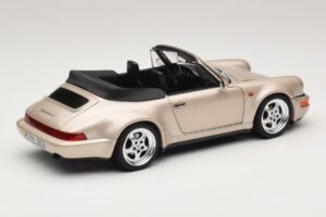 Porsche 911 964 Turbo Look Cabrio Zermatt Silver Norev 1:18 187140 Metall — Bild 3 von 8