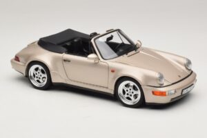 Porsche 911 964 Turbo Look Cabrio Zermatt Silver Norev 1:18 187140 Metall — Bild 6 von 8