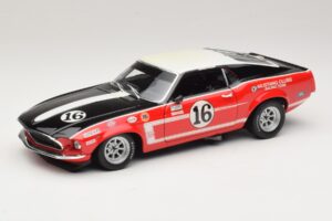 Ford Mustang Boss 302 #16 Bud Moore Engineering G. Follmer Trans-Am 1969 OEM 1:18 FORD006 Metall