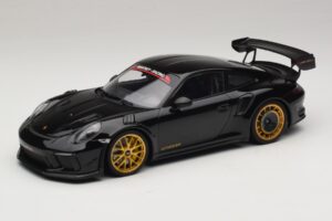 Porsche 911 992 GT3 RS Manthey Racing Schwarz mit Goldenen Felgen Minichamps 1:18 MR-911-GT3RS-1804 Metall