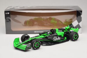Stake Kick Sauber C44 G. Zhou Emilia Romagna GP 2024 Minichamps 1:18 117240124 Resin — Bild 7 von 7