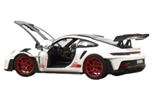Porsche 911 992 GT3 RS Weissach Package Weiß Pyro Red Norev 1:18 187373 Metall — Bild 2 von 3