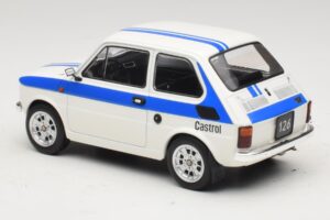 Fiat 126 Castrol Livery Weiß Blau MCG 1:18 MCG18666 Metall — Bild 5 von 6