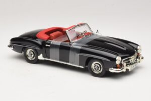 Mercedes 190 SL W121 Roadster Schwarz ERTL 1:18 7464 Metall — Bild 4 von 6