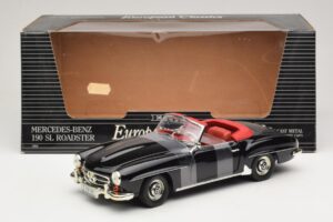 Mercedes 190 SL W121 Roadster Schwarz ERTL 1:18 7464 Metall — Bild 6 von 6