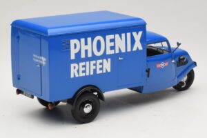 Tempo Hanseat Dreirad-Kastenwagen Phoenix Blue Minichamps 1:18 180099040 Metall — Bild 2 von 6