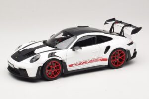 Porsche 911 992 GT3 RS Weissach Package Weiß Pyro Red Norev 1:18 187373 Metall