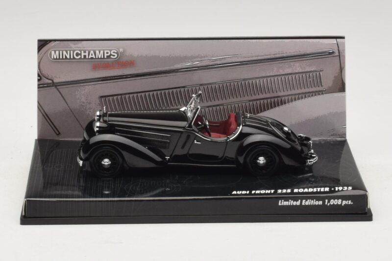 Audi Front 225 Roadster Schwarz Minichamps 1:43 Audi Front 225 Roadster Schwarz Minichamps 1:43 437019131 Metall
