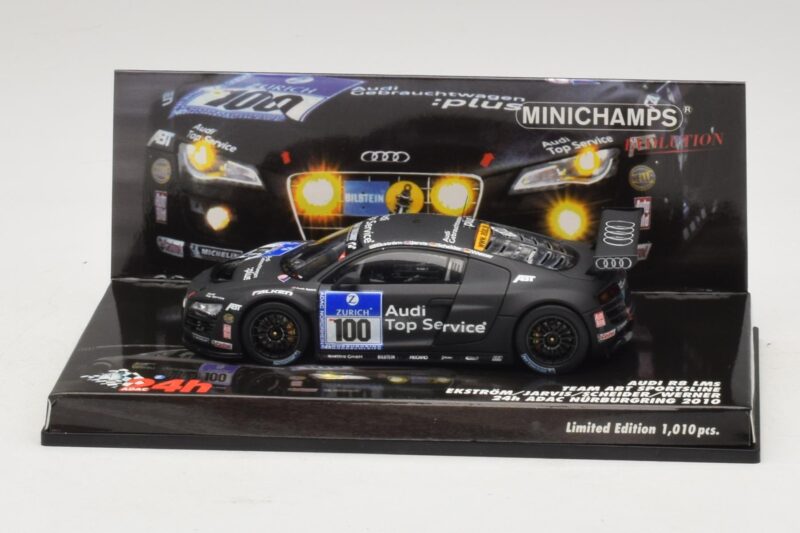 Audi R8 LMS GT3 #100 M. Ekstrom / O. Jarvis Abt Sportsline 24 Hours of Nurburgring 2010 Minichamps 1:43 Audi R8 LMS GT3 #100 M. Ekstrom / O. Jarvis Abt Sportsline 24 Hours of Nurburgring 2010 Minichamps 1:43 437101900 Metall