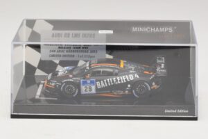 Audi R8 LMS Ultra #29 Team WRT Sandstorm L. Vanthoor 24 Hours of Nurburgring 2013 Minichamps 1:43 437130129 Metall — Bild 4 von 5