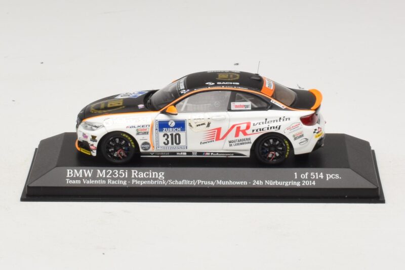 BMW M235i Team Valentin Racing #310 Piepenbrink 24 Hours of Nurburgring 2014 Minichamps 1:43 437142410 Metall