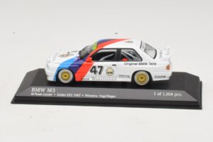 BMW M3 E30 M-Team Linder #47 Vogt / Herger Winners ETC Zolder 1987 Minichamps 1:43 430872047 Metall