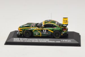 BMW Z4 GT3 Saudi Falcons #12 Al Faisal / Binladen 24 Hours of Dubai 2013 Minichamps 1:43 437132412 Metall