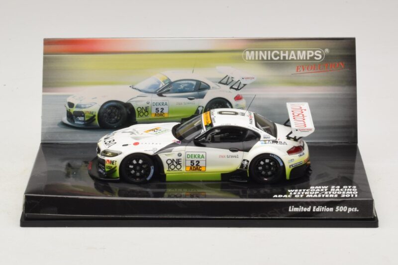 BMW Z4 GT3 Westcoast Racing #52 F. Lestrup ADAC GT Masters 2011 Minichamps 1:43 437112952 Metall