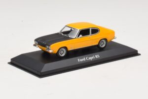 Ford Capri Mk1 RS Gelb mit Schwarzer Motorhaube Maxichamps 1:43 940085800 Metall — Bild 2 von 4