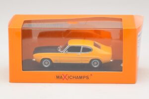 Ford Capri Mk1 RS Gelb mit Schwarzer Motorhaube Maxichamps 1:43 940085800 Metall — Bild 4 von 4