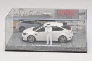 Ford Focus RS Mk2 Top Gear Weiß Mit Figur Minichamps 1:43 519438810 Metall — Bild 4 von 5