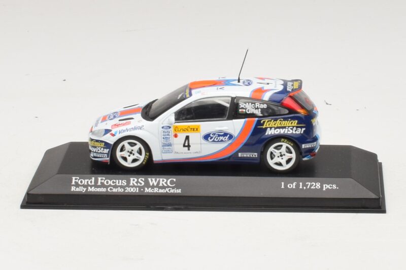 Ford Focus RS WRC #4 C. McRae / N. Grist Rally Monte Carlo 2001 Minichamps 1:43 Ford Focus RS WRC #4 C. McRae / N. Grist Rally Monte Carlo 2001 Minichamps 1:43 430018904 Metall