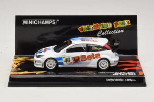 Ford Focus RS WRC #46 V. Rossi / C. Cassina RAC Rally 2007 Beschädigte Verpackung Minichamps 1:43 400078446-O1 Metall