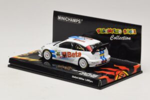 Ford Focus RS WRC #46 V. Rossi / C. Cassina RAC Rally 2007 Beschädigte Verpackung Minichamps 1:43 400078446-O1 Metall — Bild 3 von 5