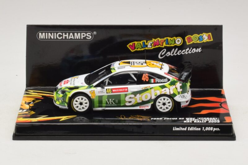 Ford Focus RS WRC #46 V. Rossi / C. Cassina RAC Rally 2008 Minichamps 1:43 Ford Focus RS WRC #46 V. Rossi / C. Cassina RAC Rally 2008 Minichamps 1:43 400088146 Metall