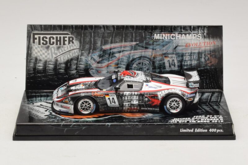 Ford GT GT3 Fisher #14 M. Eskelinen / Nygaard FIA GT3 European Championship Brno 2010 Minichamps 1:43 437108414 Metall