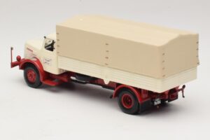 Henschel HS 140 Pritschenwagen Weiß Rot Minichamps 1:43 439171020 Metall — Bild 5 von 6