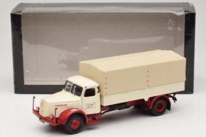 Henschel HS 140 Pritschenwagen Weiß Rot Minichamps 1:43 439171020 Metall — Bild 6 von 6