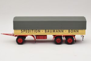 Kassbohrer Pritschenanhänger Baumann Bonn Minichamps 1:43 439161097 Metall — Bild 3 von 6