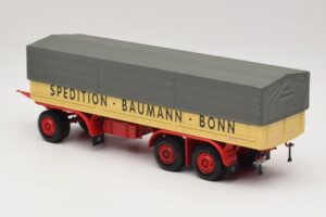 Kassbohrer Pritschenanhänger Baumann Bonn Minichamps 1:43 439161097 Metall — Bild 5 von 6