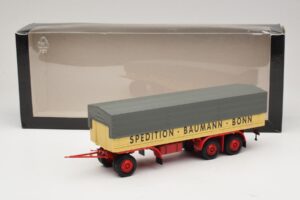 Kassbohrer Pritschenanhänger Baumann Bonn Minichamps 1:43 439161097 Metall — Bild 6 von 6