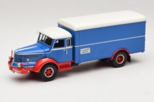 Krupp Titan Kofferwagen Blau Rot Minichamps 1:43 439069040 Metall