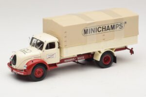 Magirus-Deutz S 7500 Jupiter Pritschenwagen Weiß Rot Minichamps 1:43 439141022 Metall