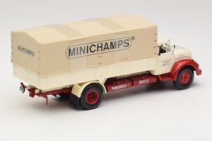 Magirus-Deutz S 7500 Jupiter Pritschenwagen Weiß Rot Minichamps 1:43 439141022 Metall — Bild 2 von 6