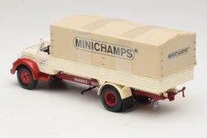 Magirus-Deutz S 7500 Jupiter Pritschenwagen Weiß Rot Minichamps 1:43 439141022 Metall — Bild 5 von 6