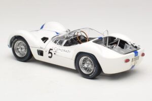 Maserati Tipo 61 #5 S. Moss / D. Gurney Camoradi ADAC 1000km Nurburgring Winner 1960 Minichamps 1:18 100601205 Metall — Bild 7 von 8