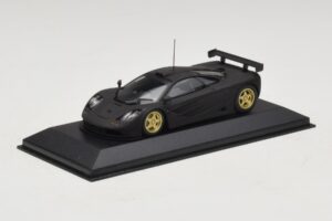 McLaren F1 GTR Prototype Mattschwarz Mit Goldenen Felgen Minichamps 1:43 MCLAREN008 Metall