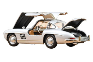 Mercedes 300 SL W198 Gullwing Silber Norev 1:18 183857 Metall — Bild 2 von 5