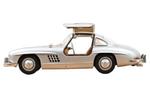 Mercedes 300 SL W198 Gullwing Silber Norev 1:18 183857 Metall — Bild 4 von 5