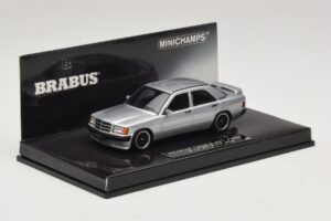 Mercedes Brabus 3.6S 190E W201 Silber Minichamps 1:43 437032604 Metall — Bild 2 von 5