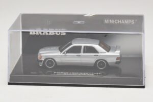 Mercedes Brabus 3.6S 190E W201 Silber Minichamps 1:43 437032604 Metall — Bild 4 von 5