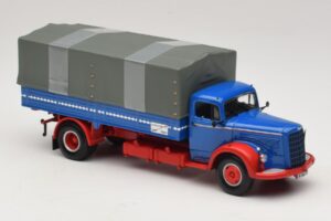 Mercedes L 315 Pritschenwagen Blau Rot Minichamps 1:43 439034420 Metall — Bild 4 von 6