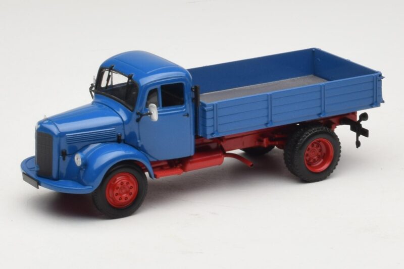 Mercedes L 3500 Kipper Blau Rot Minichamps 1:43 439350004 Metall