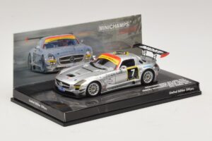 Mercedes SLS AMG GT3 #7 Black Falcon Jager / Seyffarth 24 Hours of Dubai 2011 Minichamps 1:43 437110307 Metall — Bild 2 von 5
