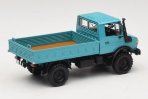 Mercedes Unimog 1300 L Pritschenwagen Blau Minichamps 1:43 439033020 Metall — Bild 2 von 6