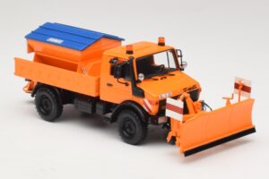Mercedes Unimog 1300 L Schneepflug Orange Minichamps 1:43 439033060 Metall — Bild 4 von 6