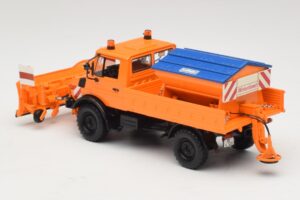 Mercedes Unimog 1300 L Schneepflug Orange Minichamps 1:43 439033060 Metall — Bild 5 von 6