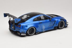 Nissan GT-R R35 Liberty Walk Work T2 Blau Metallic Solido 1:18 S1805801 Metall — Bild 2 von 6