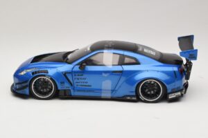 Nissan GT-R R35 Liberty Walk Work T2 Blau Metallic Solido 1:18 S1805801 Metall — Bild 3 von 6
